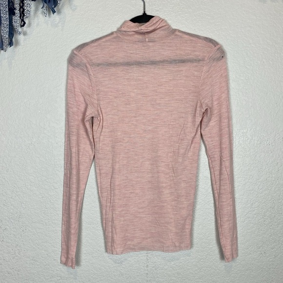 COS light pink lightweight turtleneck long sleeve top - Picture 8 of 8